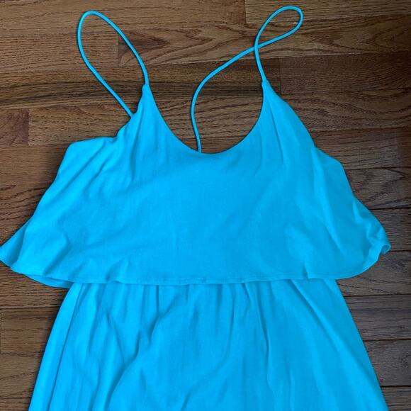 NWT $49 Victoria’s Secret Turquoise Blue Cotton Swim Cover Up SMALL NEW - Picture 6 of 7